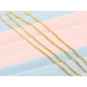 Unique 21K Karat Solid Yellow Gold Designer Franco Link Chain Necklace 16.50" L
